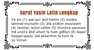 Surat Yasin Latin Lengkap